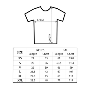 Size chart - Tshirt Bamboo
